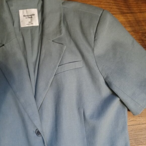 ABERCROMBIE & FITCH short sleeve linen blazer (XL) - Picture 7 of 15